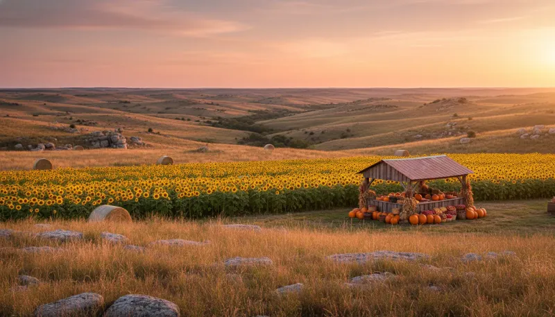 Kansas farm country. Backdrop for the Farm Country Hubs Kansas directory