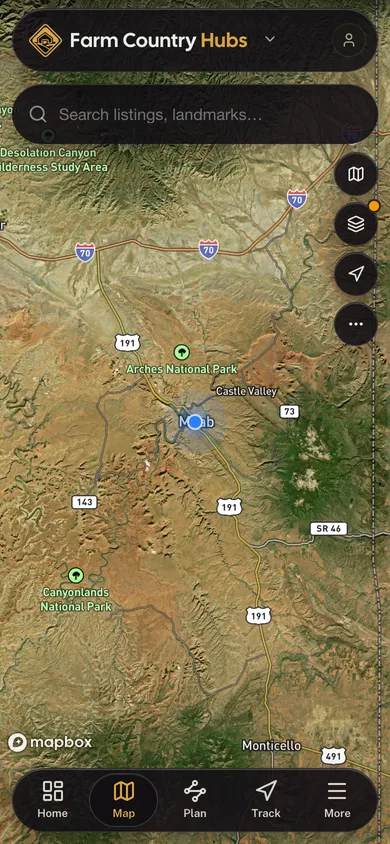The Farm Country Hubs app directory map