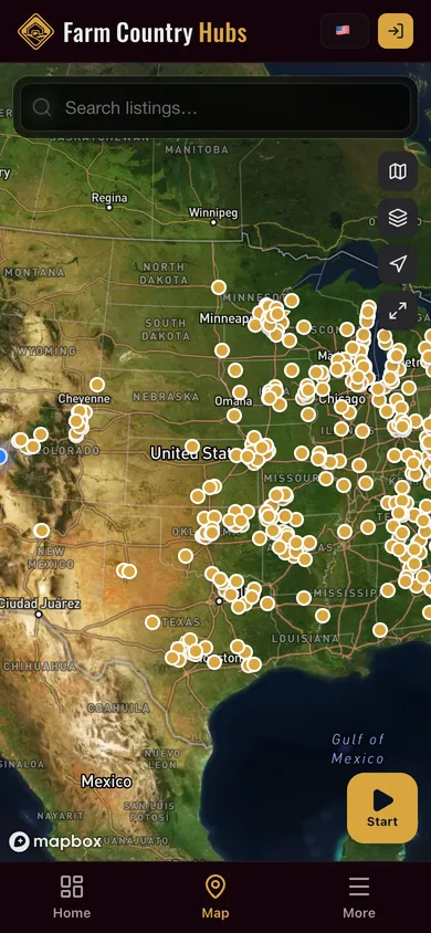 The Farm Country Hubs app directory map