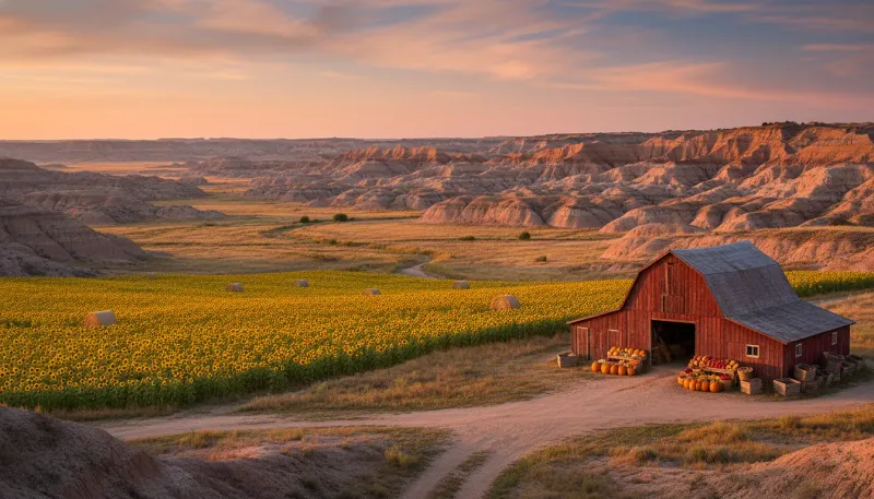 North Dakota farm country. Backdrop for the Farm Country Hubs North Dakota directory