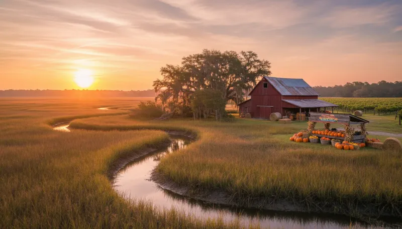 South Carolina farm country. Backdrop for the Farm Country Hubs South Carolina directory