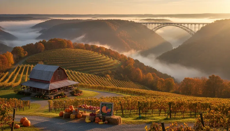 West Virginia farm country. Backdrop for the Farm Country Hubs West Virginia directory