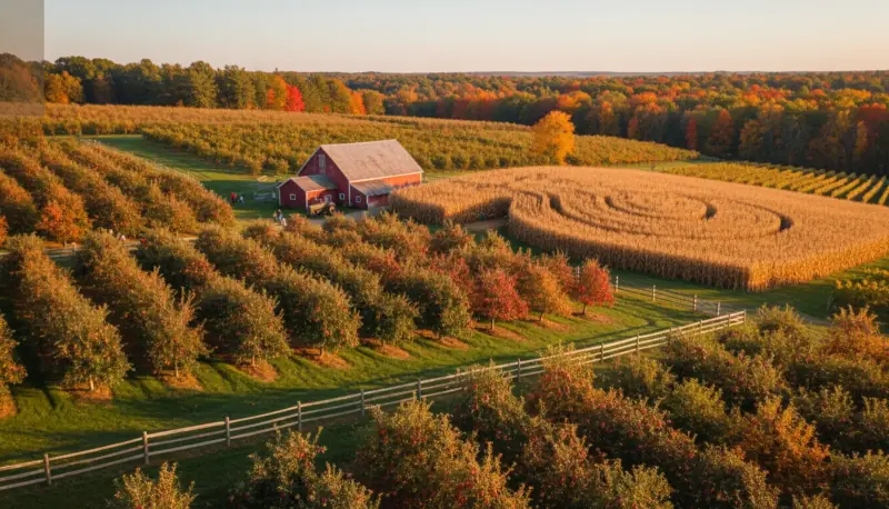 New England Fall Farms: Apple Orchards, Cider, and Corn Mazes